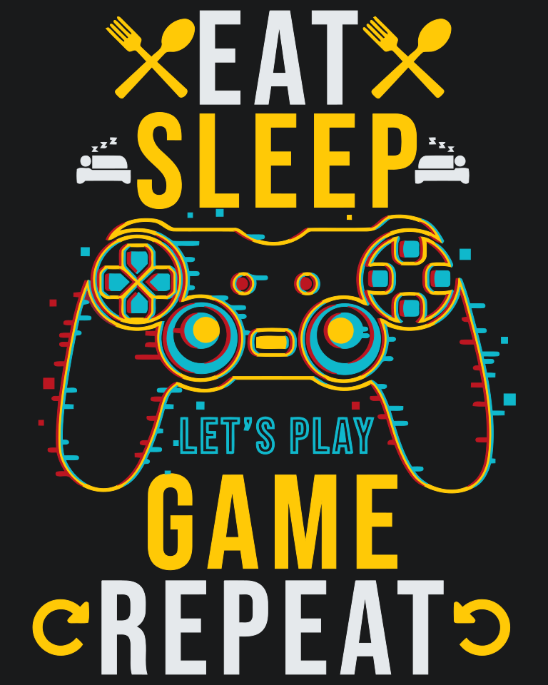 Paint by number - Spis, sov, spil spil, gentag