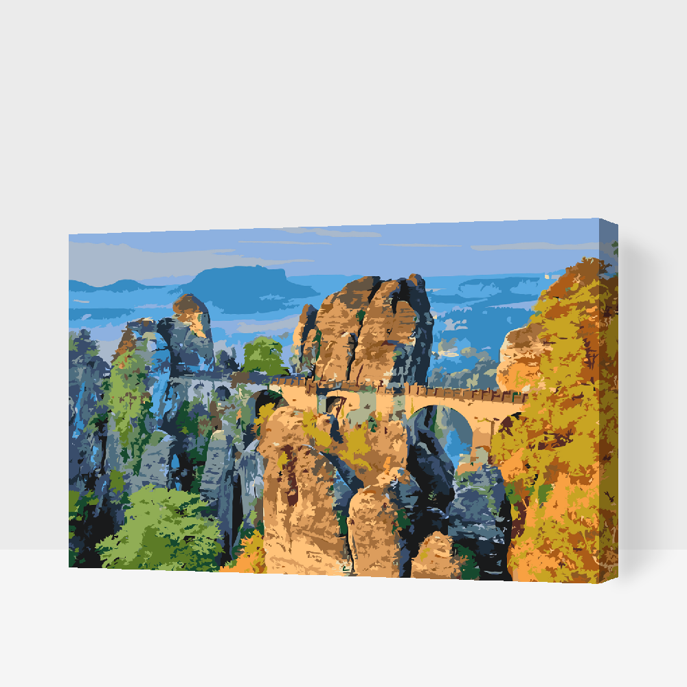 Paint by number - Bastei-broen