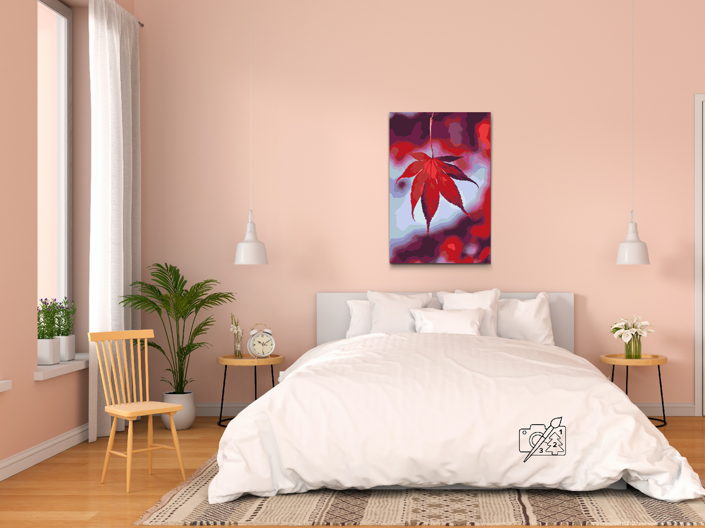 Paint by number - Ahornblad