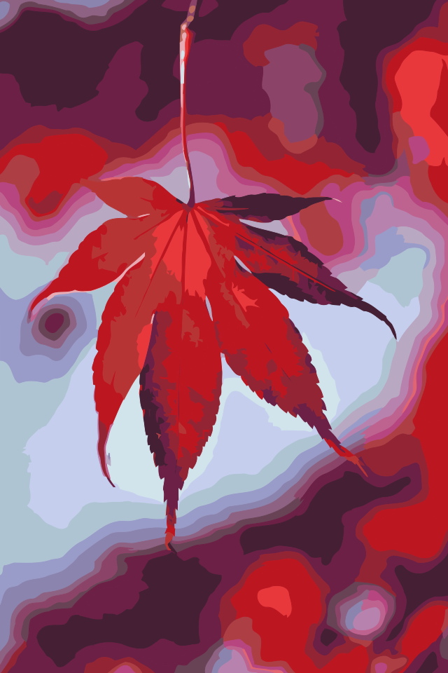 Paint by number - Ahornblad