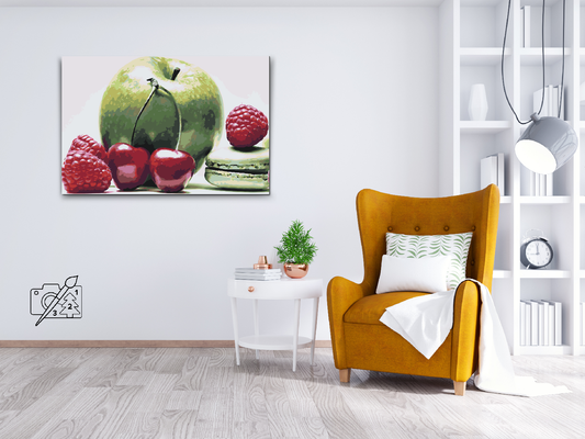 Paint by number - Frugter og makron