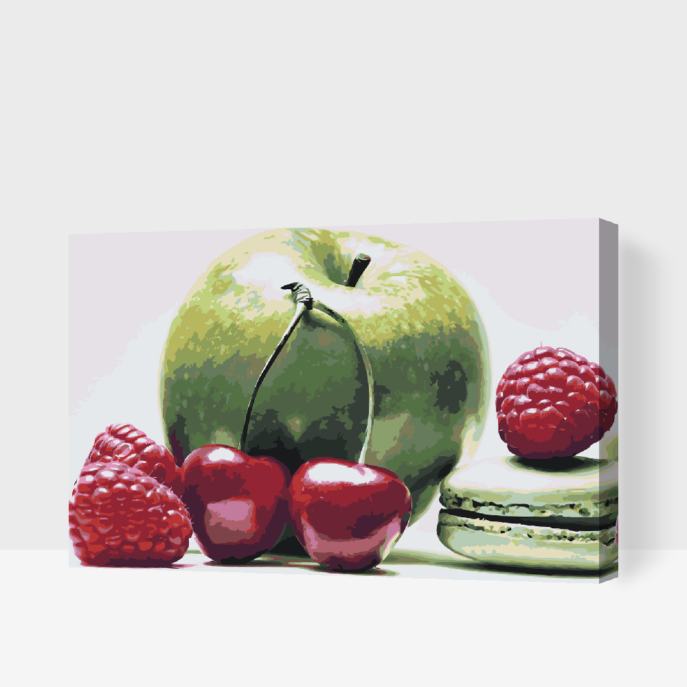 Paint by number - Frugter og makron