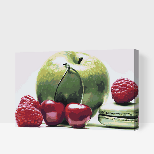 Paint by number - Frugter og makron