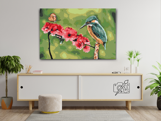 Paint by number - Sommerfugl og isfugl