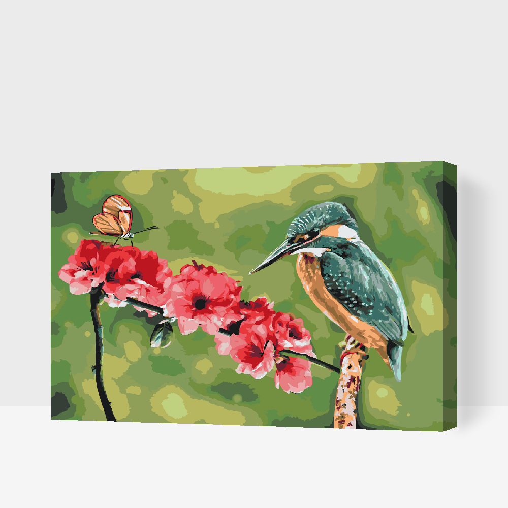 Paint by number - Sommerfugl og isfugl