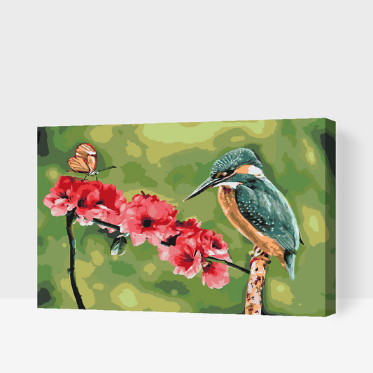 Paint by number - Sommerfugl og isfugl