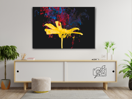 Paint by number - Gul blomst
