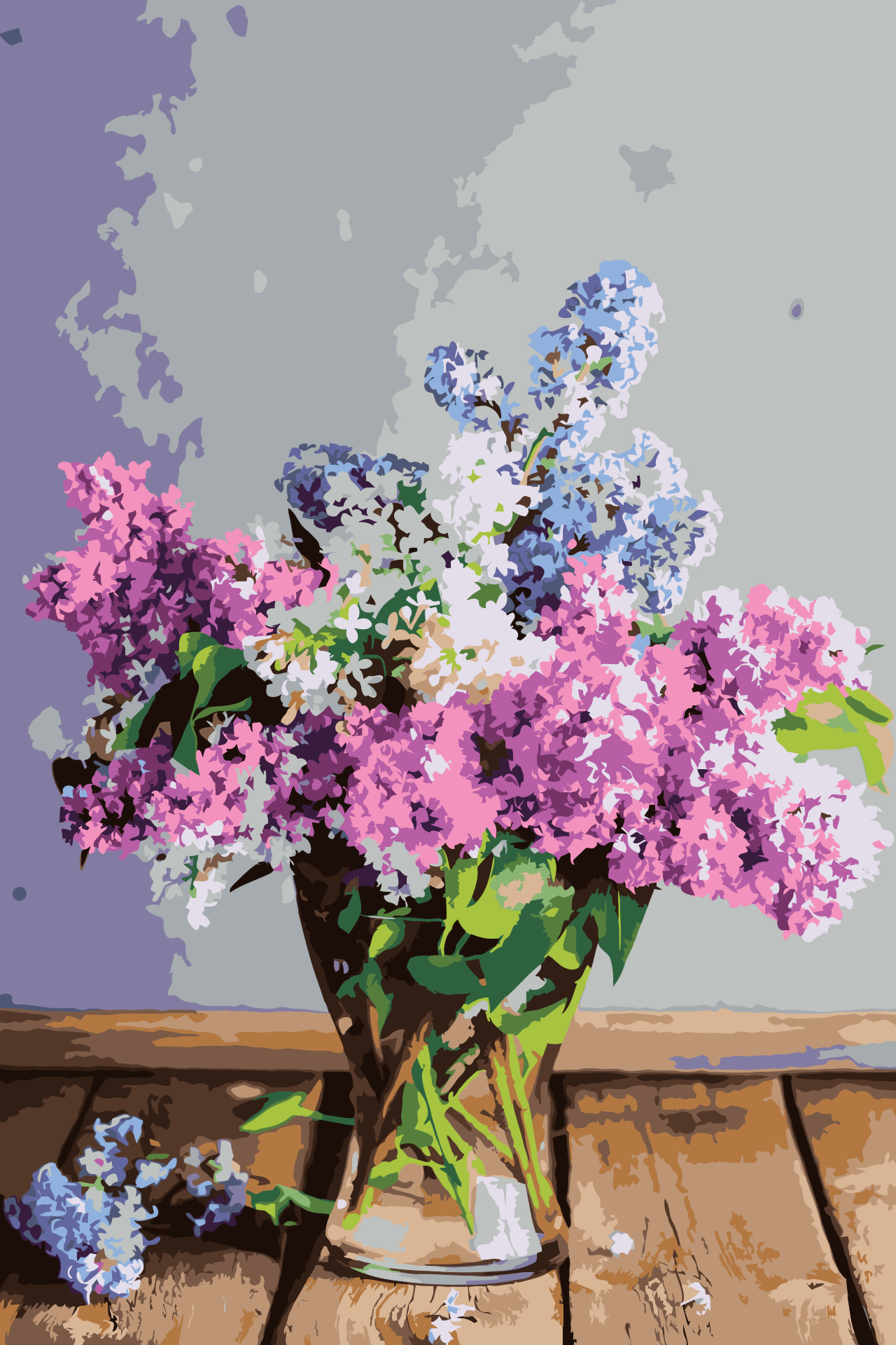 Paint by number - Syrener i en vase