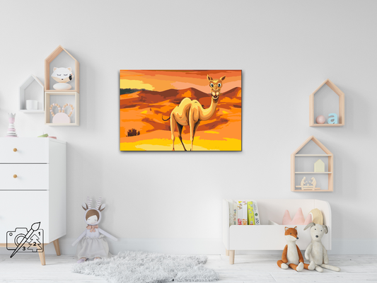 Paint by number - Kamel i ørkenen