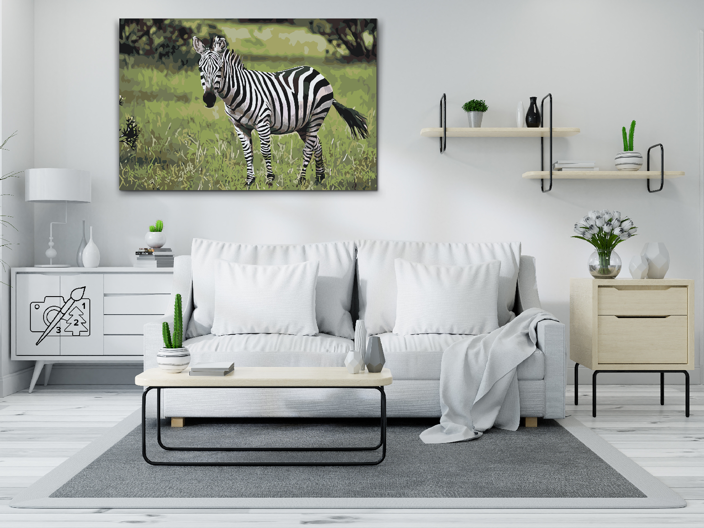 Paint by number - Zebra i naturen