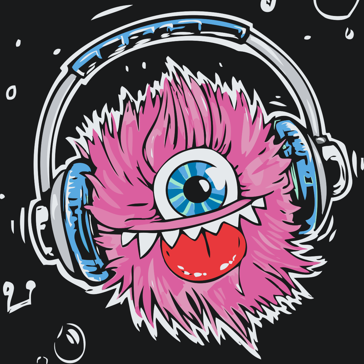 Paint by number - Pink Monster