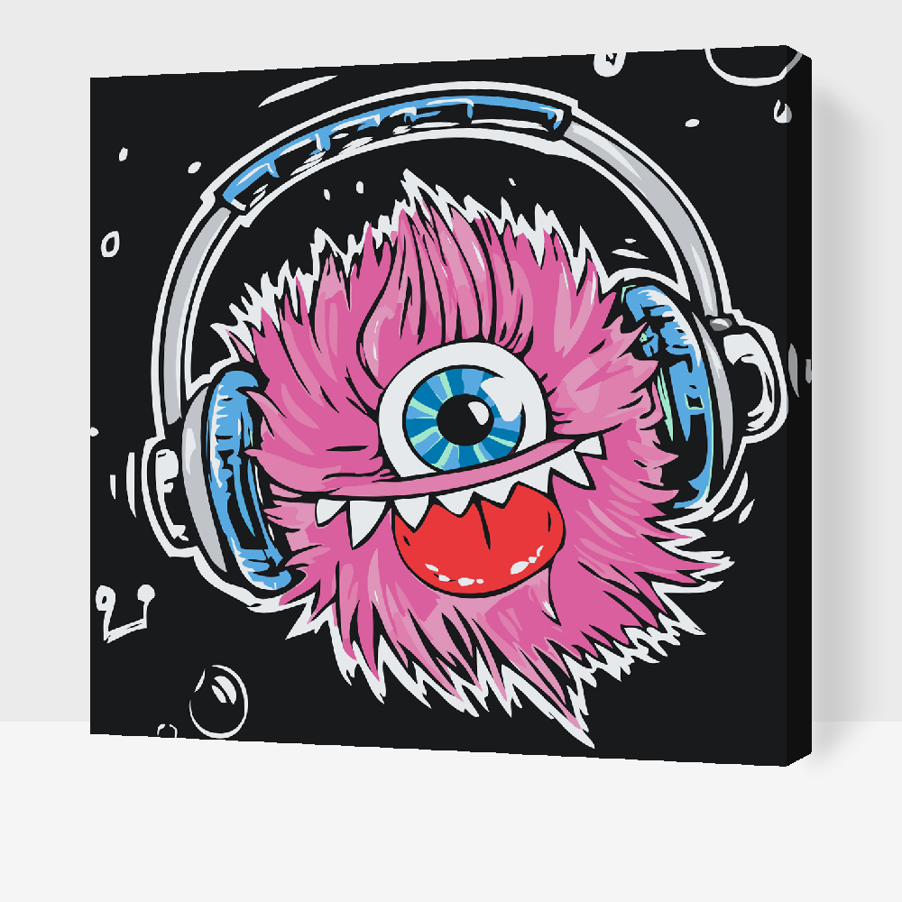 Paint by number - Pink Monster