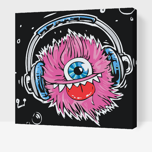 Paint by number - Pink Monster