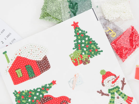 Diamond Painting Sticker - Julebiler