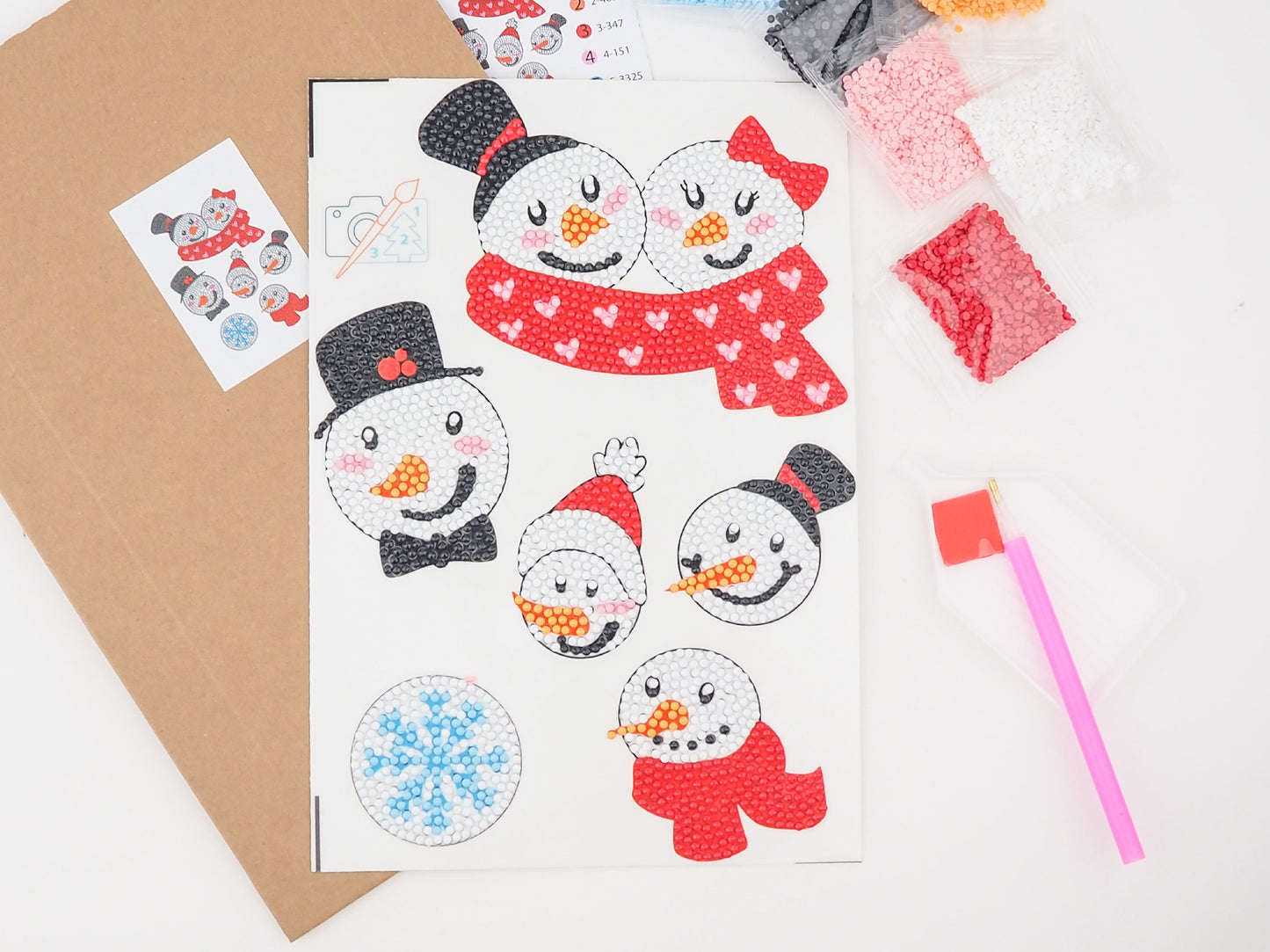 Diamond Painting Sticker - Diamond painting sticker - Snemænd