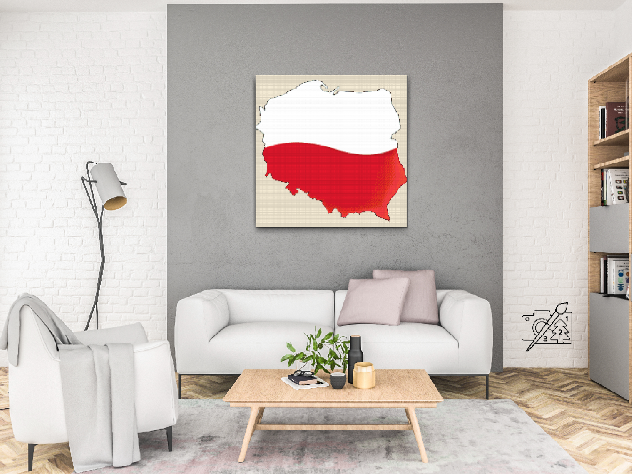 Diamond Paint - Kort over Polen