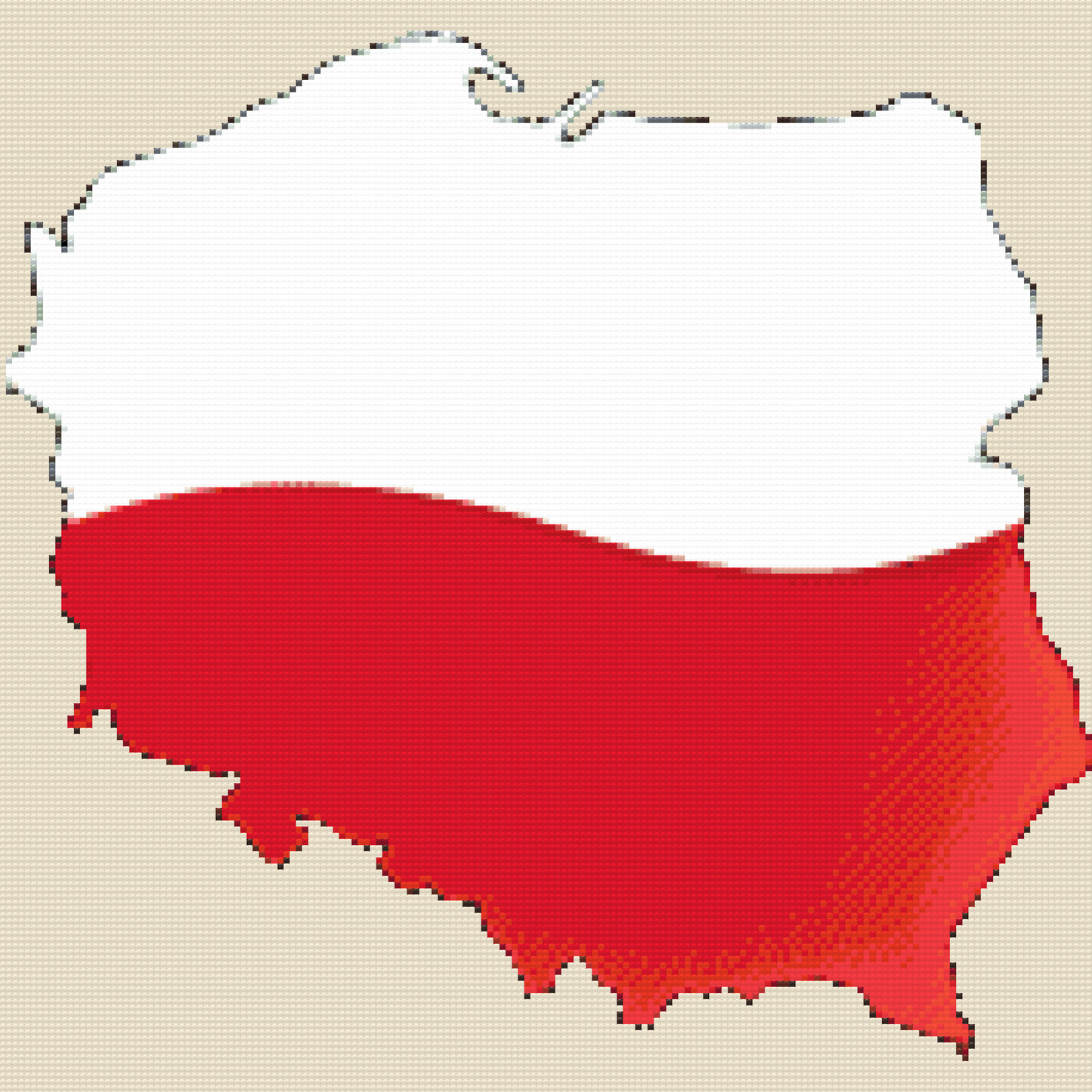 Diamond Paint - Kort over Polen