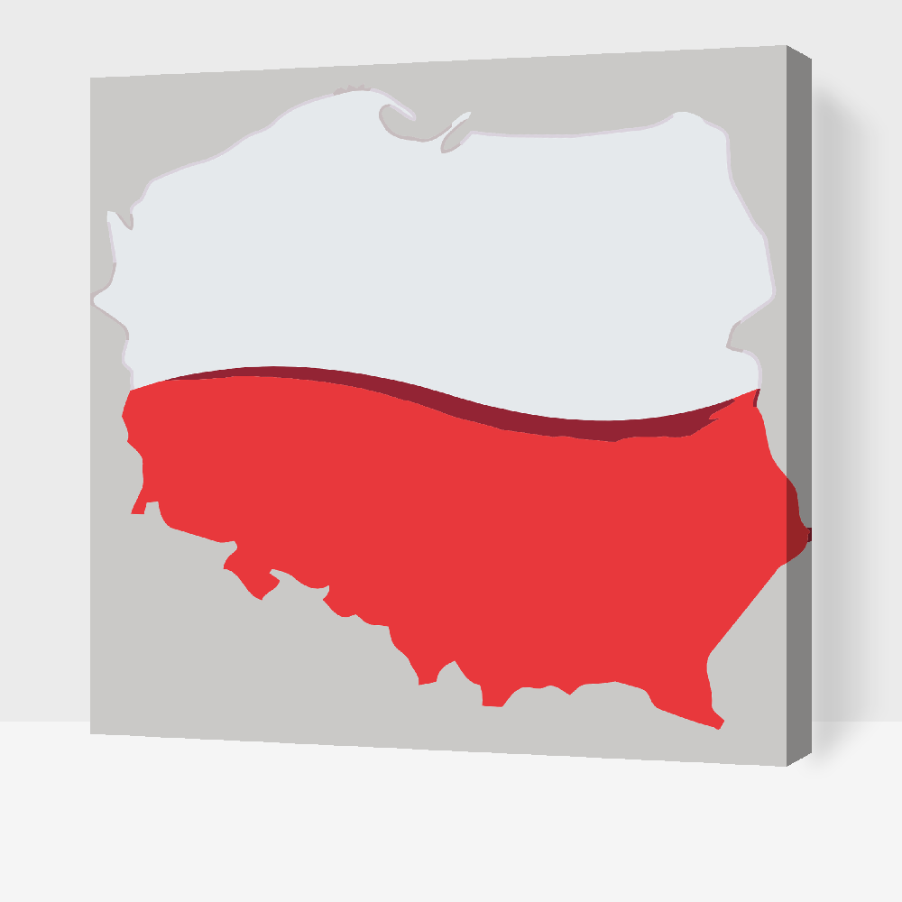 Paint by number - Kort over Polen