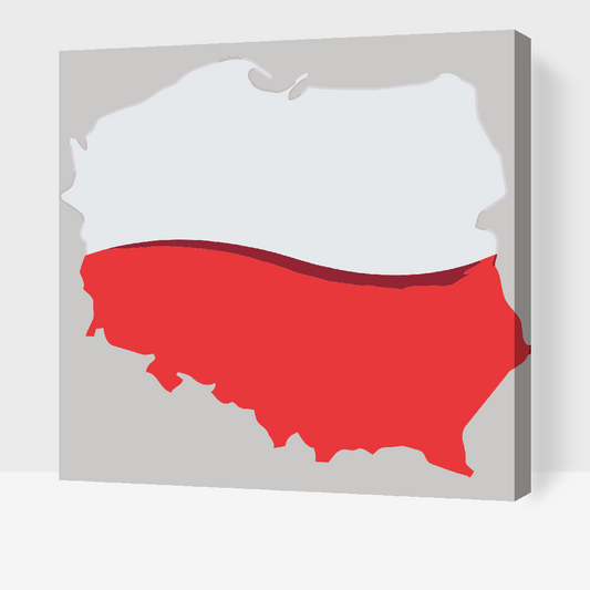 Paint by number - Kort over Polen