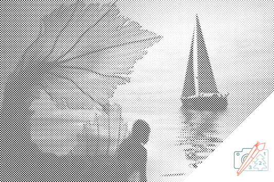 Dotting - Havfrue og sejlbåd