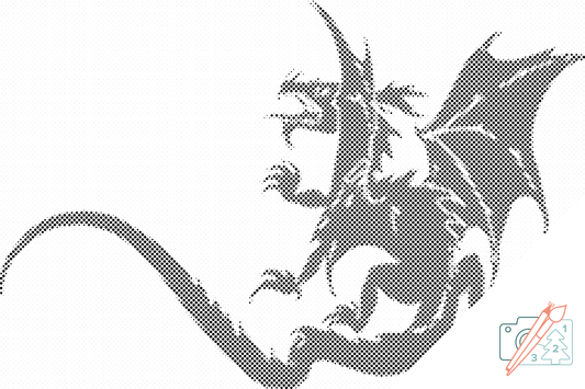 Dotting - B/W Dragon