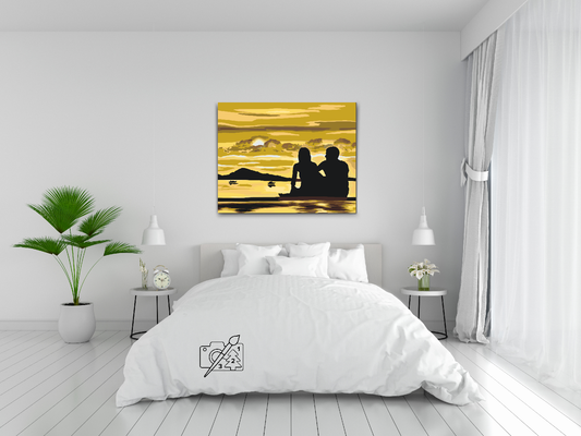Paint by number - Par ved solnedgang 2