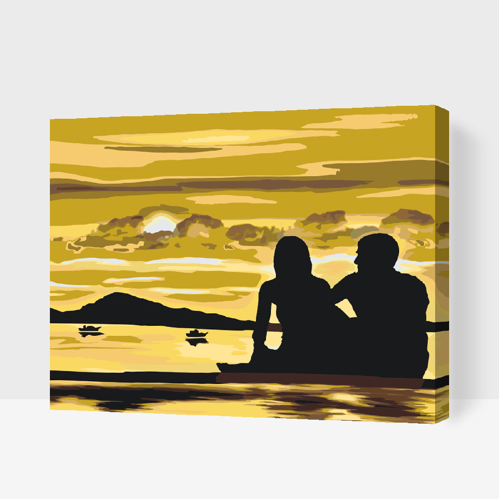 Paint by number - Par ved solnedgang 2