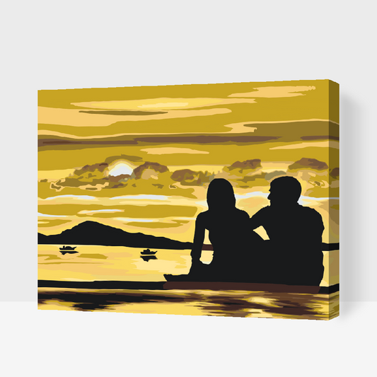 Paint by number - Par ved solnedgang 2