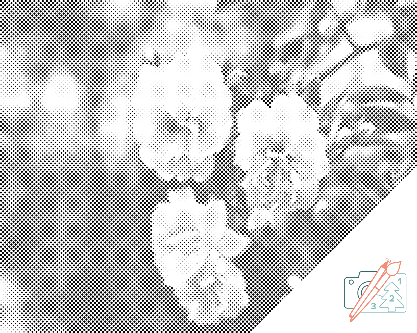 Dotting - Blomstrende hvide roser