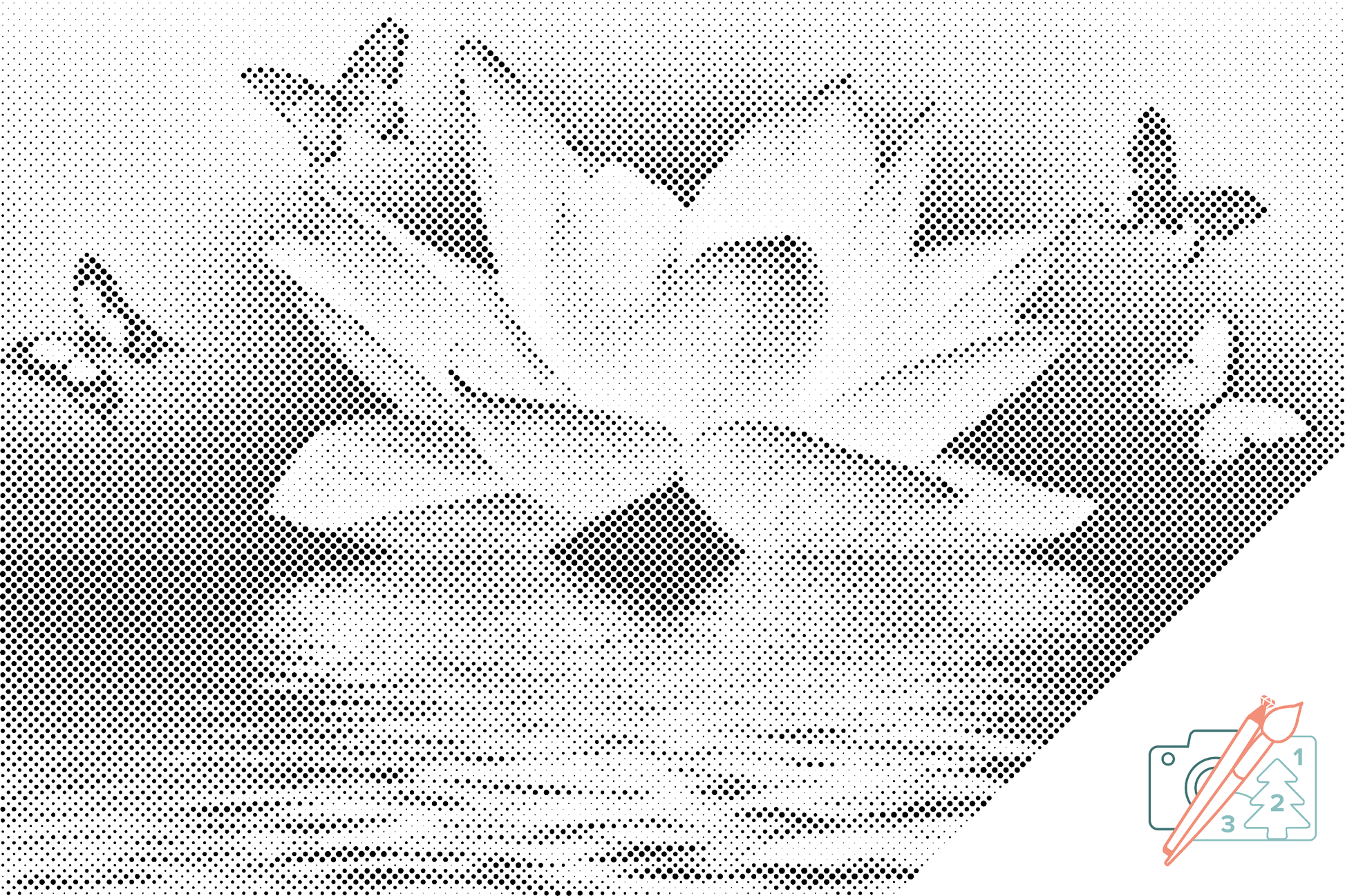 Dotting - Lotus og Sommerfugl