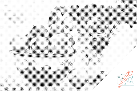 Dotting - Æbler og blomster