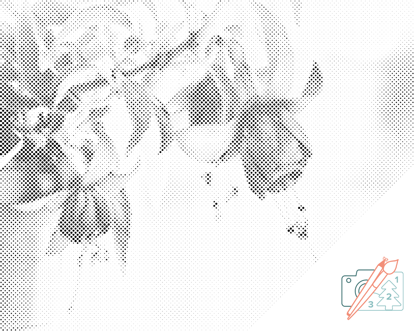 Dotting - Fuchsia i en blomsterpotte