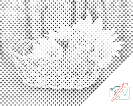 Dotting - Kurv med blomster