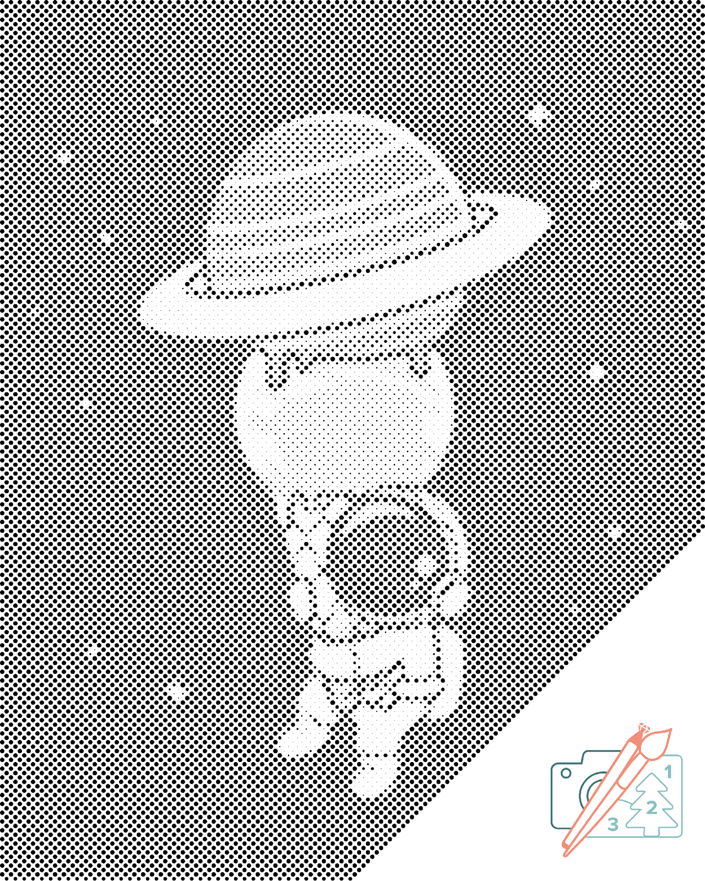 Dotting - Astronaut med Planetkegle