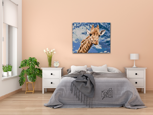 Paint by number - Nysgerrig giraf