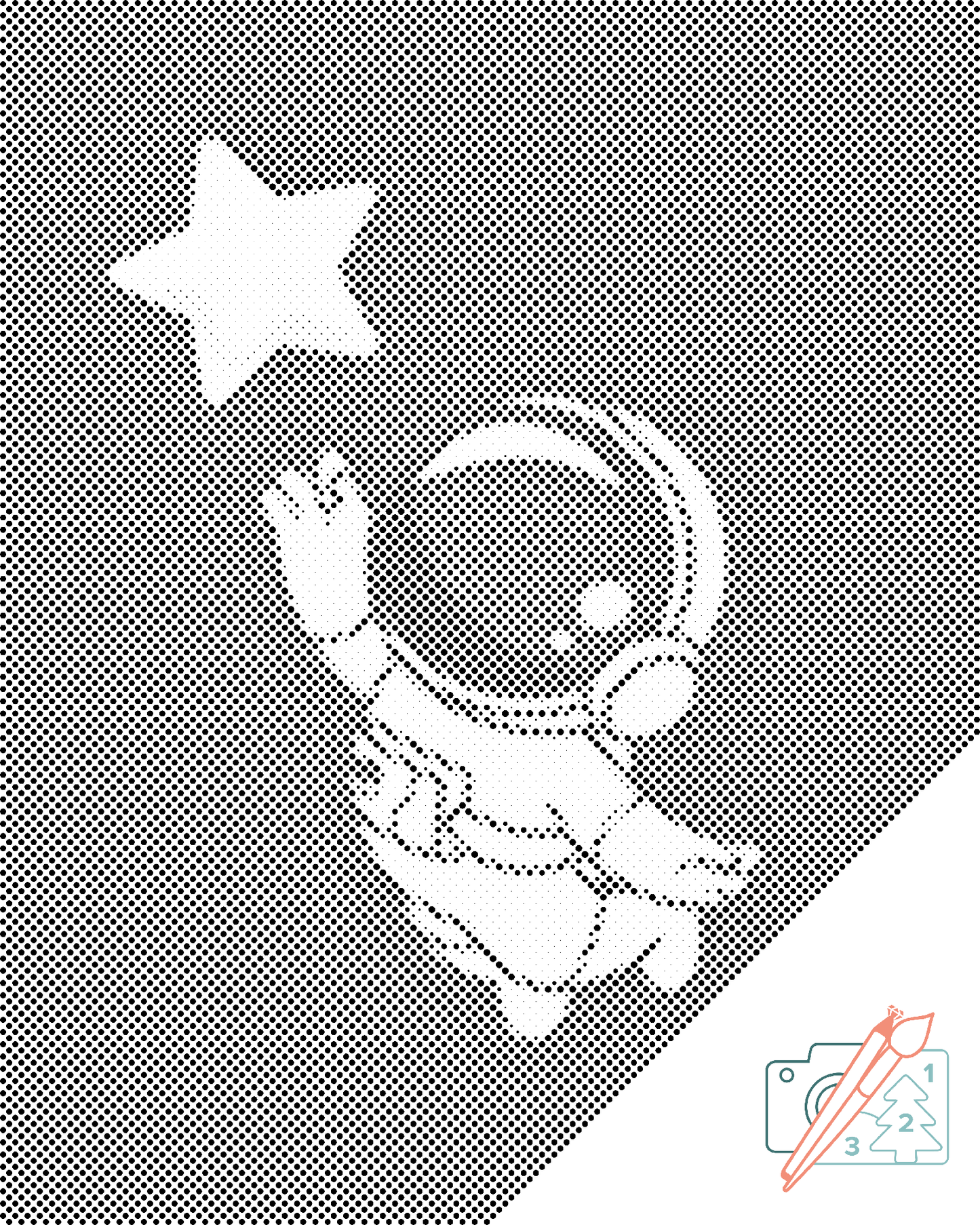 Dotting - Astronaut inden for rækkevidde af en stjerne