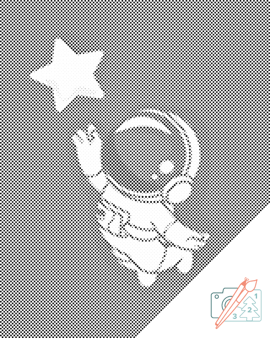 Dotting - Astronaut inden for rækkevidde af en stjerne