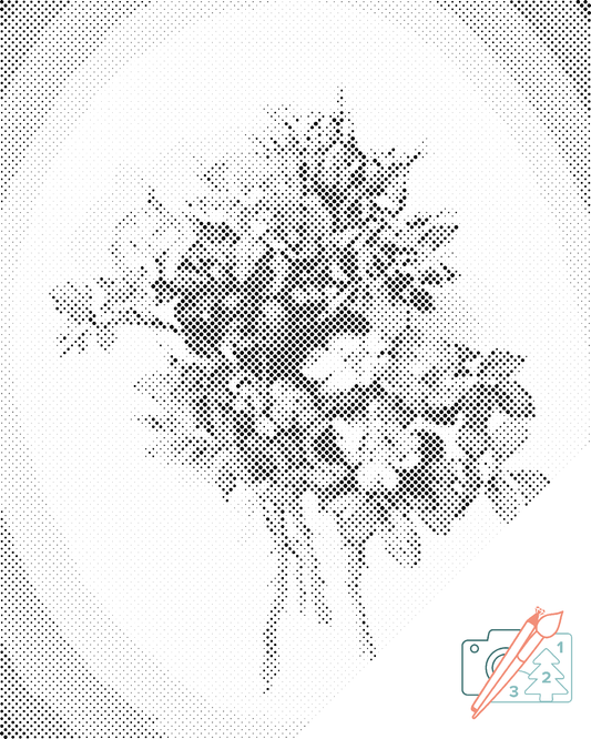 Dotting - Vintage Flowers VII
