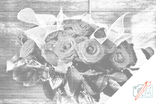 Dotting - Buket røde roser