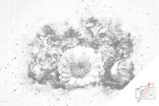 Dotting - Buket lyserøde blomster