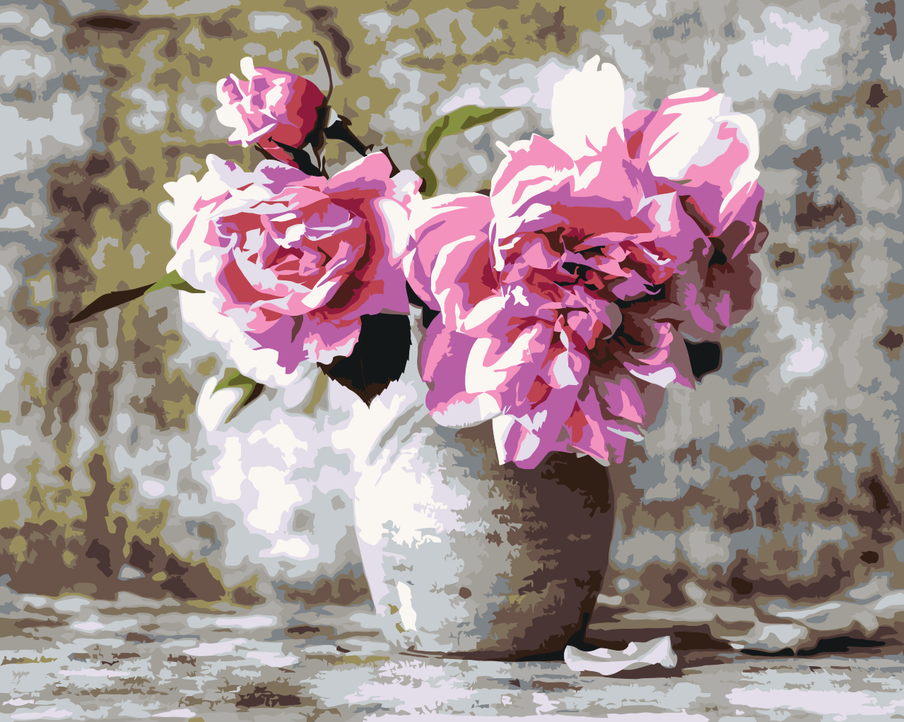 Paint by number - Pink Roses