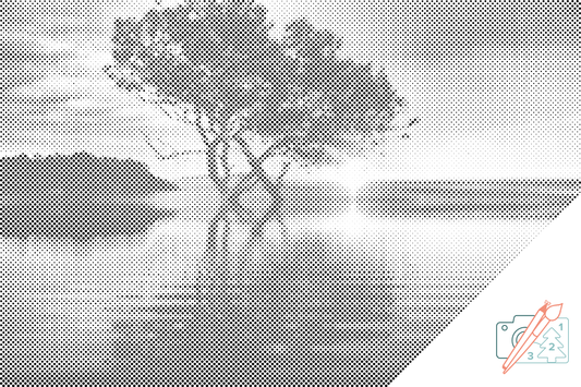 Dotting - Solnedgang ved søen