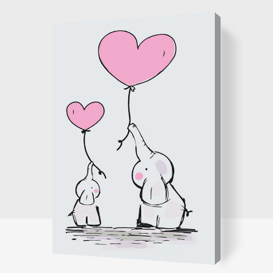 Paint by number - Små elefanter