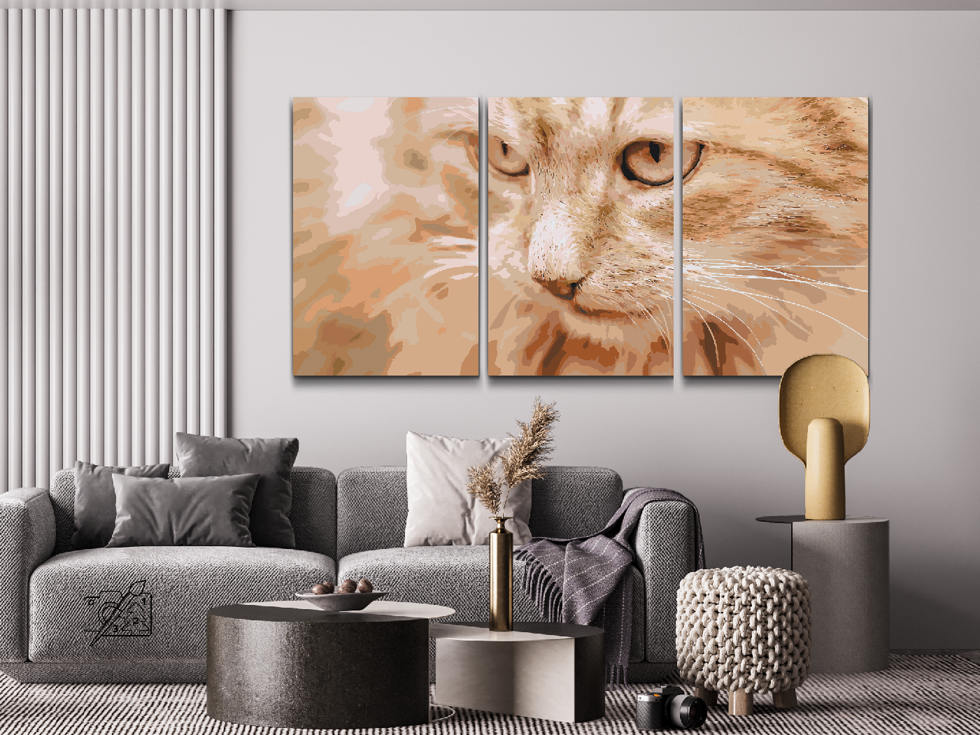 Paint by number - Jagtkat (sæt af 3)