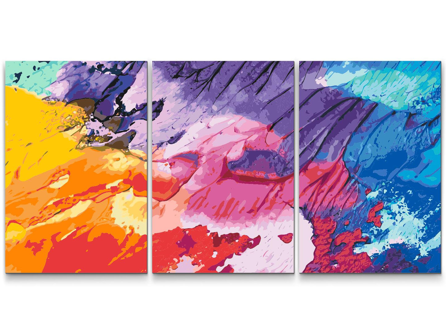 Paint by number - Colored Texture 1 (sæt af 3)