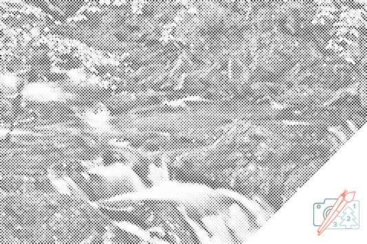 Dotting - Szepit-vandfaldet ved en bæk Hylaty, Polen