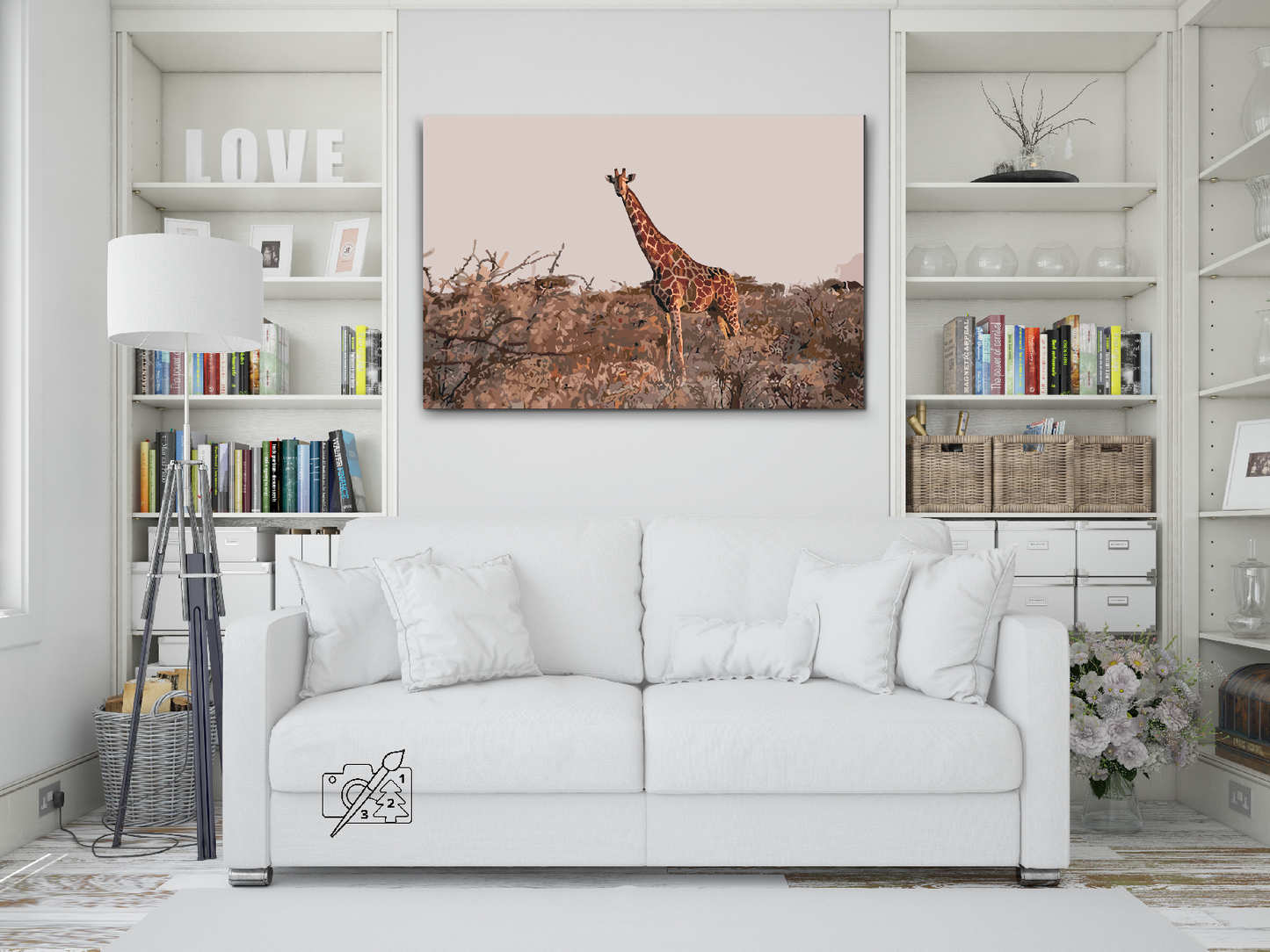 Paint by number - Giraf i naturen