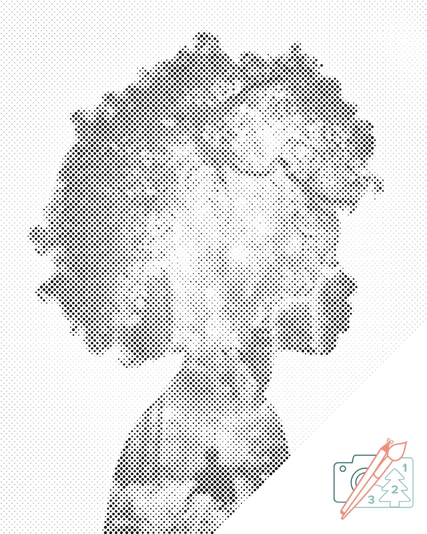 Dotting - Pige, skov, bregner, mand,