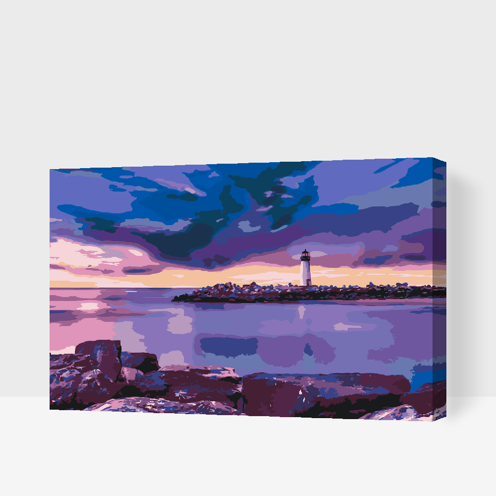 Paint by number - Fyrtårn i Santa Cruz