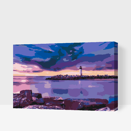 Paint by number - Fyrtårn i Santa Cruz